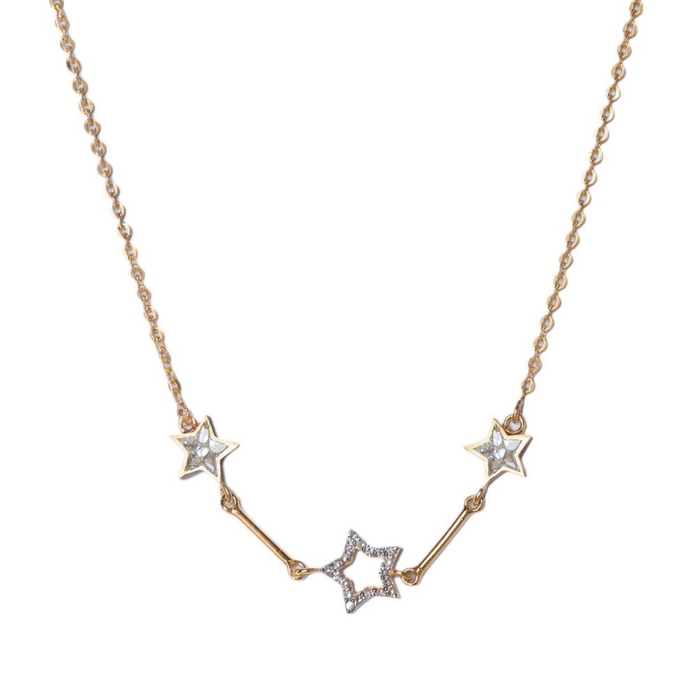 Shana Gulati Helena Elegant Gold and Silver Star Necklace